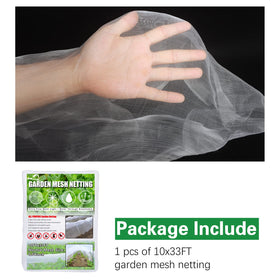 SnugNiture lightweight see-through netting covers plants without hindering growth