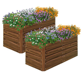 SnugNiture raised bed 4x2x2ft front view shows deep growing space for vegetables.