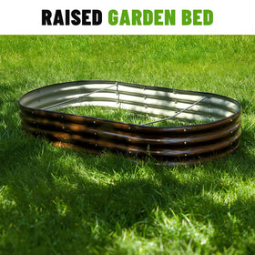 SnugNiture brown powder-coated finish blending with garden décor