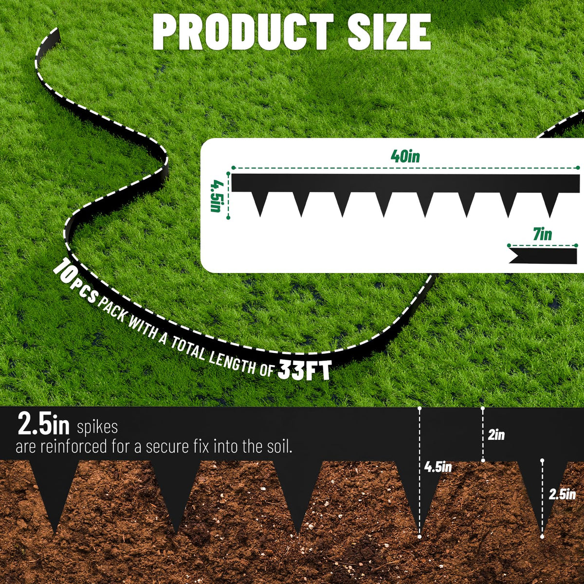 SnugNiture hammer-in installation demonstrates no-dig setup.