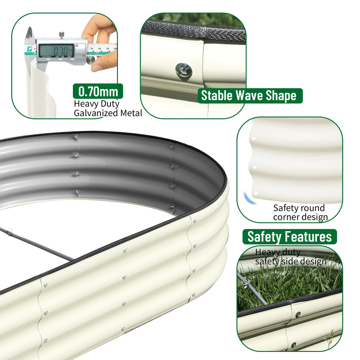 SnugNiture weather-resistant galvanized steel bed ready for outdoor use.