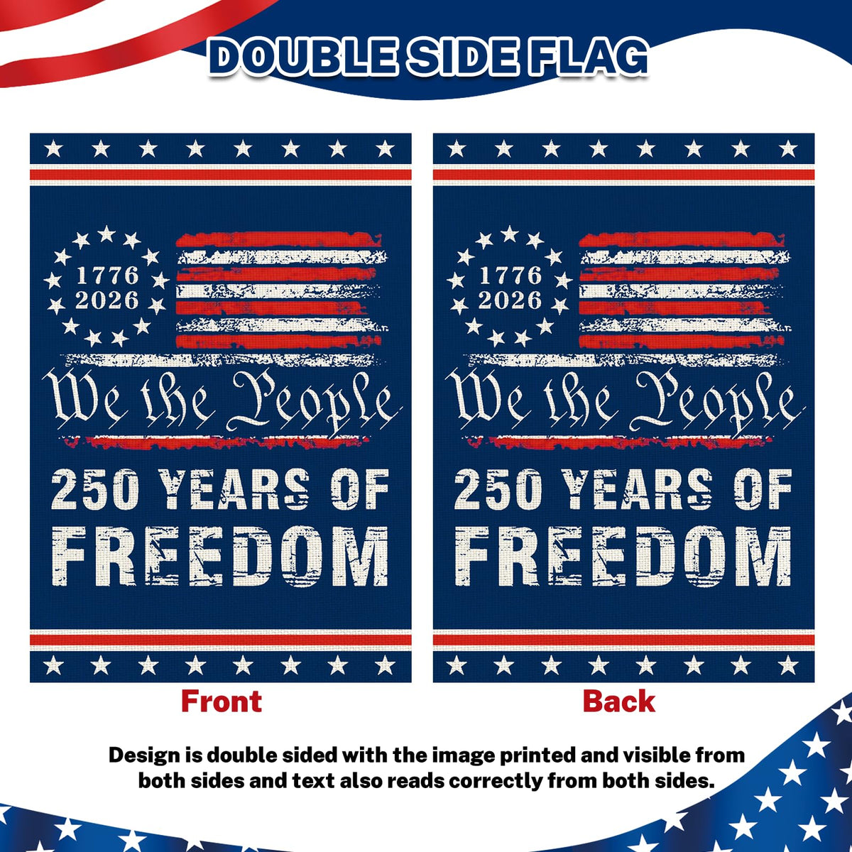 Snungee 12x18 garden flag fits standard stands for outdoor decor