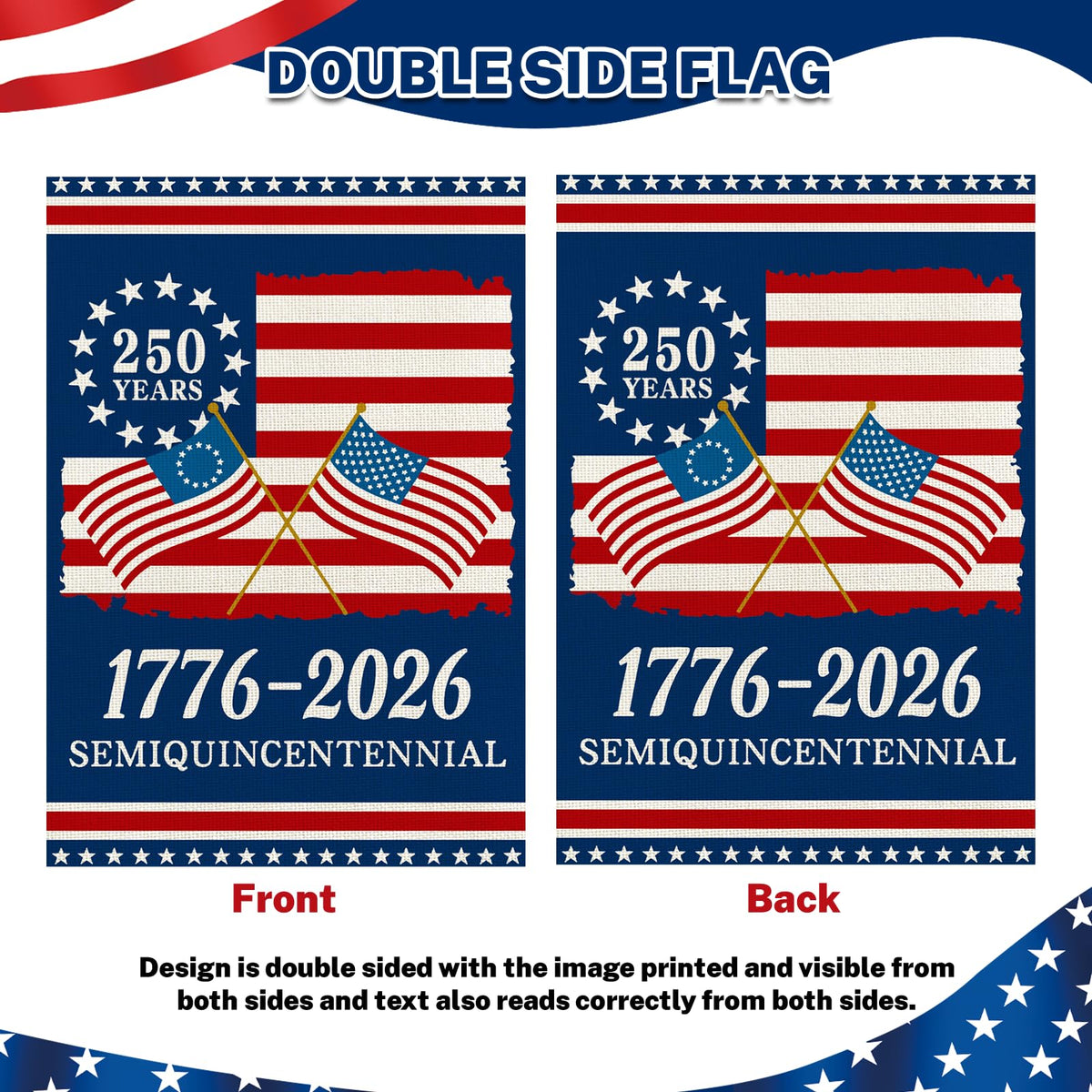 Snungee 12x18 garden flag ideal for porch or yard decor.