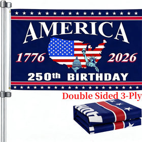 Snungee 250th anniversary flag, 3x5, double-sided for outdoor display