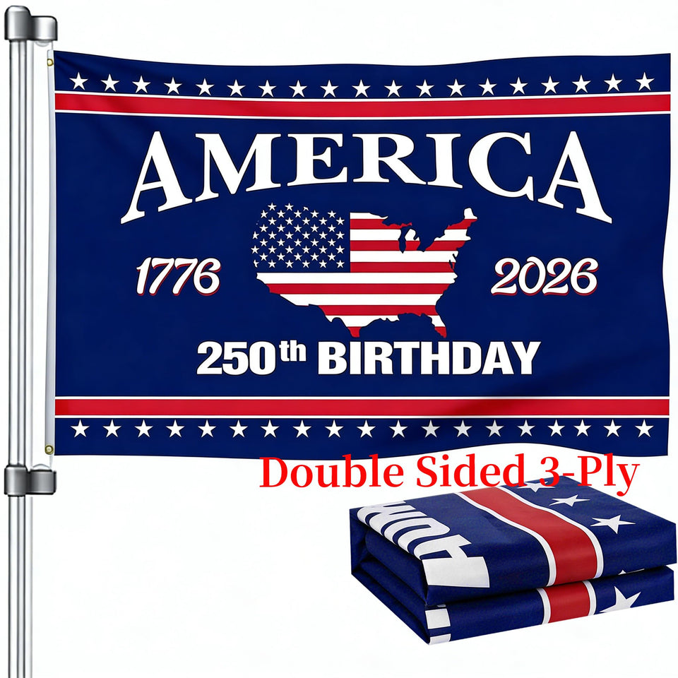 Snungee 250th Anniversary Flag 3x5 front view ideal for durable outdoor display
