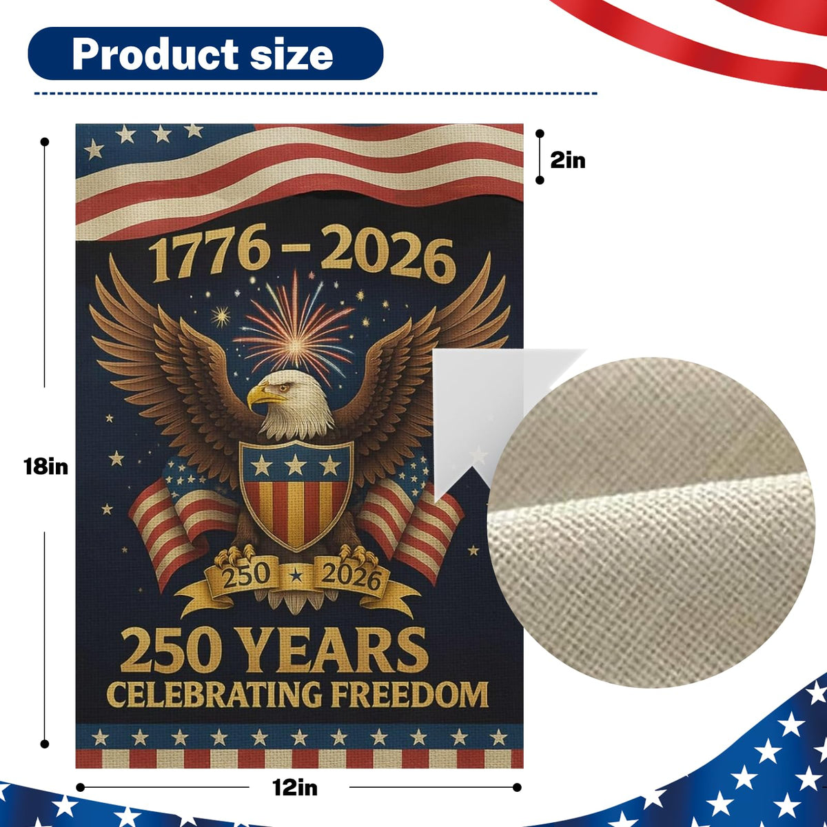 Snungee 250th Anniversary eagle close-up highlighting detailed emblem