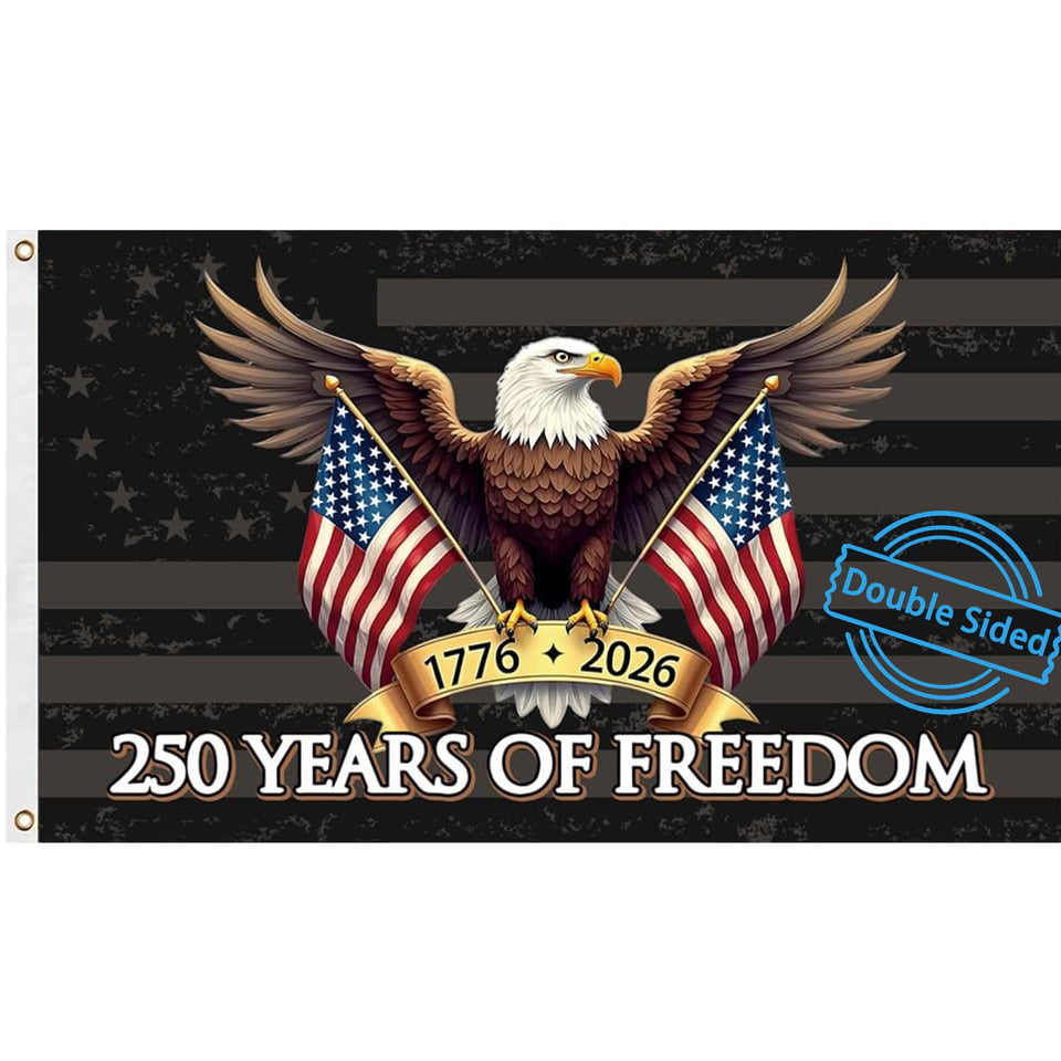 Snungee 250th Anniversary Flag face design shows vibrant patriotism for outdoor display.