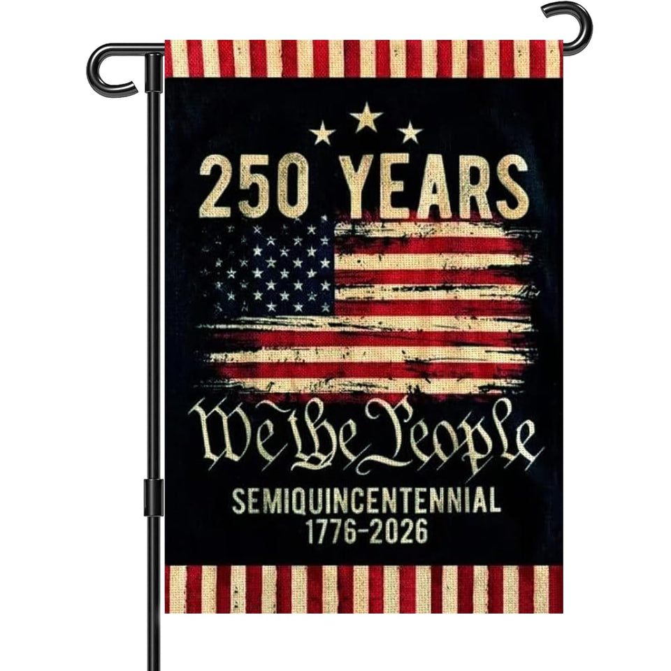 Snungee 250th anniversary flag front view with double-sided print for outdoor display