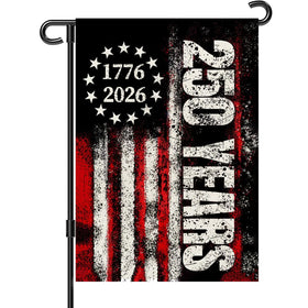 Snungee 250th anniversary flag front view with vivid, readable design for outdoor display.