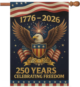 Snungee 250th Anniversary flag front view for outdoor display.