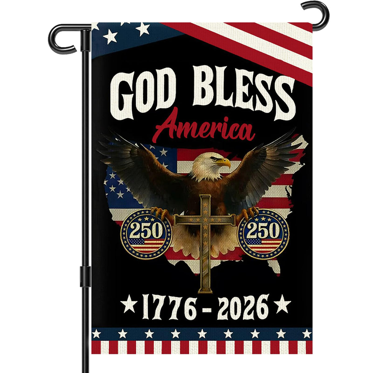 Snungee 250th-anniversary USA flag with double-sided design, ideal for outdoor display