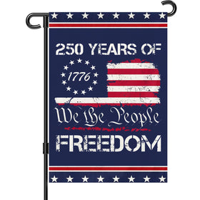 Snungee 250th Anniversary flag, We the People, double-sided for outdoor display.