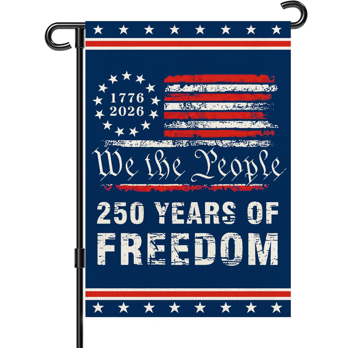 Snungee 250th anniversary flag with We the People for outdoor display