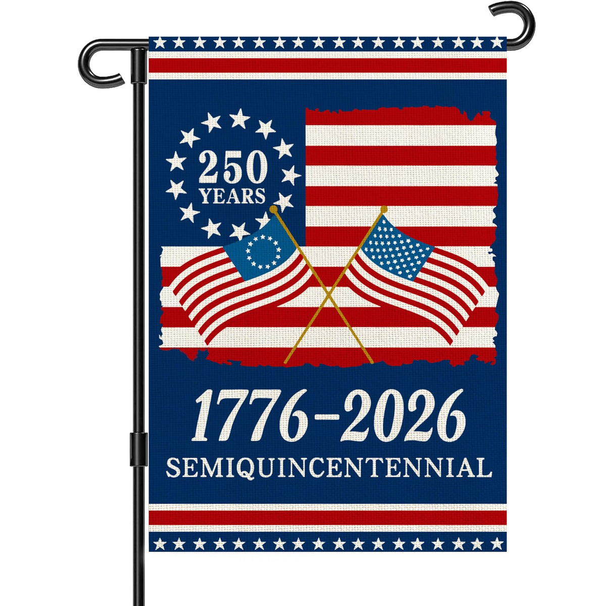 Snungee 250th flag front view for bold outdoor display and patriot pride.