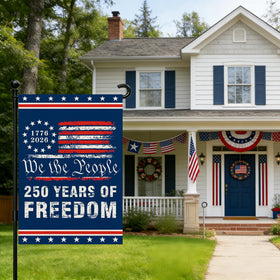 Snungee double-sided flag shows vivid design visible from both sides outside