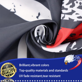 Snungee double sided print flag shows vibrant colors from both sides.