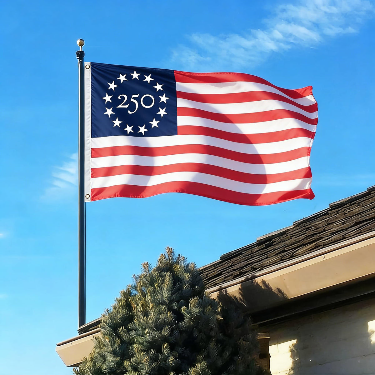 Brass grommets on Snungee flag ensure durable outdoor mounting
