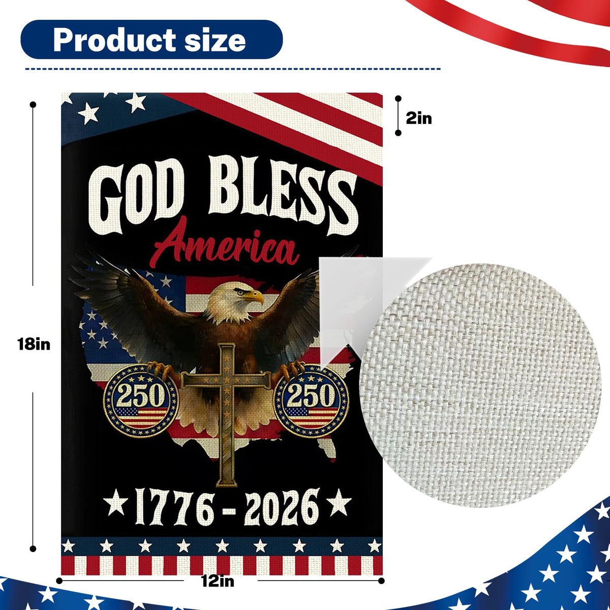 Snungee Independence Day flag for outdoor celebrations and curbside visibility