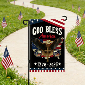 Snungee 4th of July yard flag for festive patio display