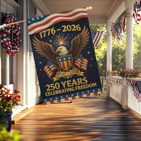 Snungee patriotic yard decor for Fourth of July celebrations.