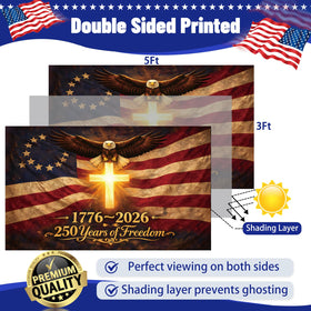 Snungee USA 3x5 durable outdoor flag ready for porch or garden.