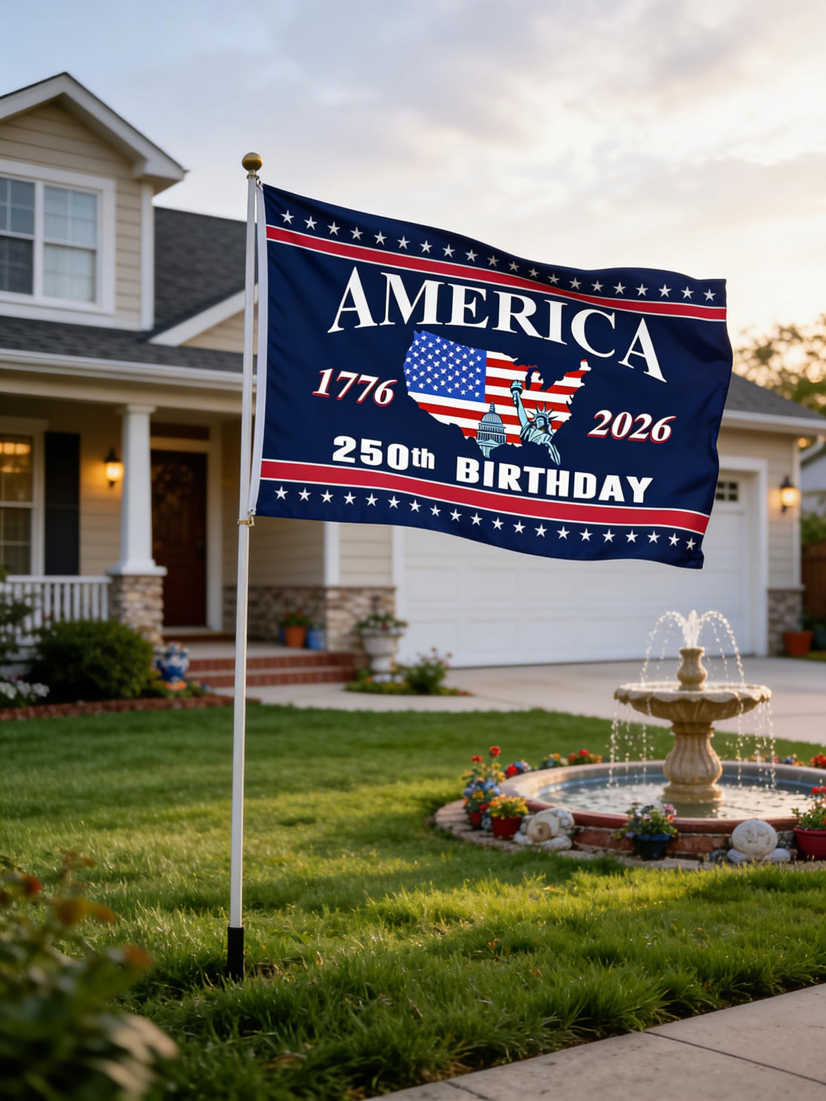 Snungee washable flag crafted from 100% spun polyester
