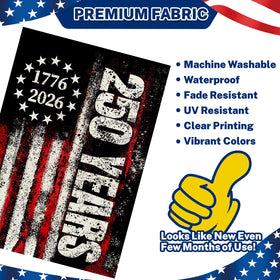 Snungee weather-durable linen flag withstands outdoor conditions.