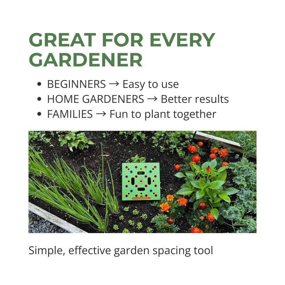 Garden bed ready for planting using the compact, durable spacer.