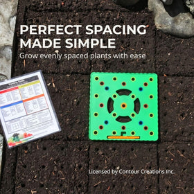 Snurfado Seed Spacer Tool in use with press, poke, and plant method.