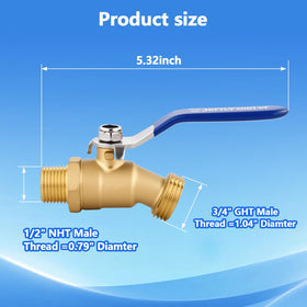 SNUTUYA 3-4 GHT outlet ready for standard hoses in outdoor setup.