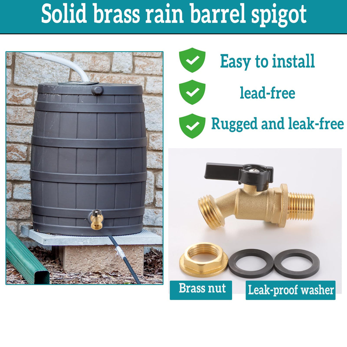SNUTUYA 3-4 GHT outlet fits standard hoses for efficient water flow