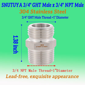 SNUTUYA 304 stainless steel adapter resists outdoor corrosion.