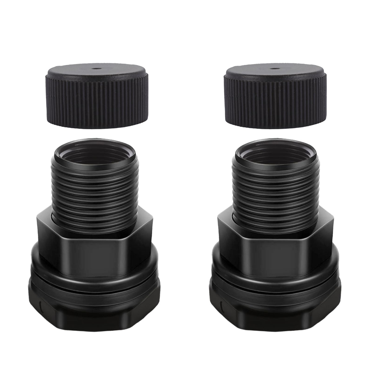 SNUTUYA bulkhead fittings 6-pack for leak-free rain barrel connections.