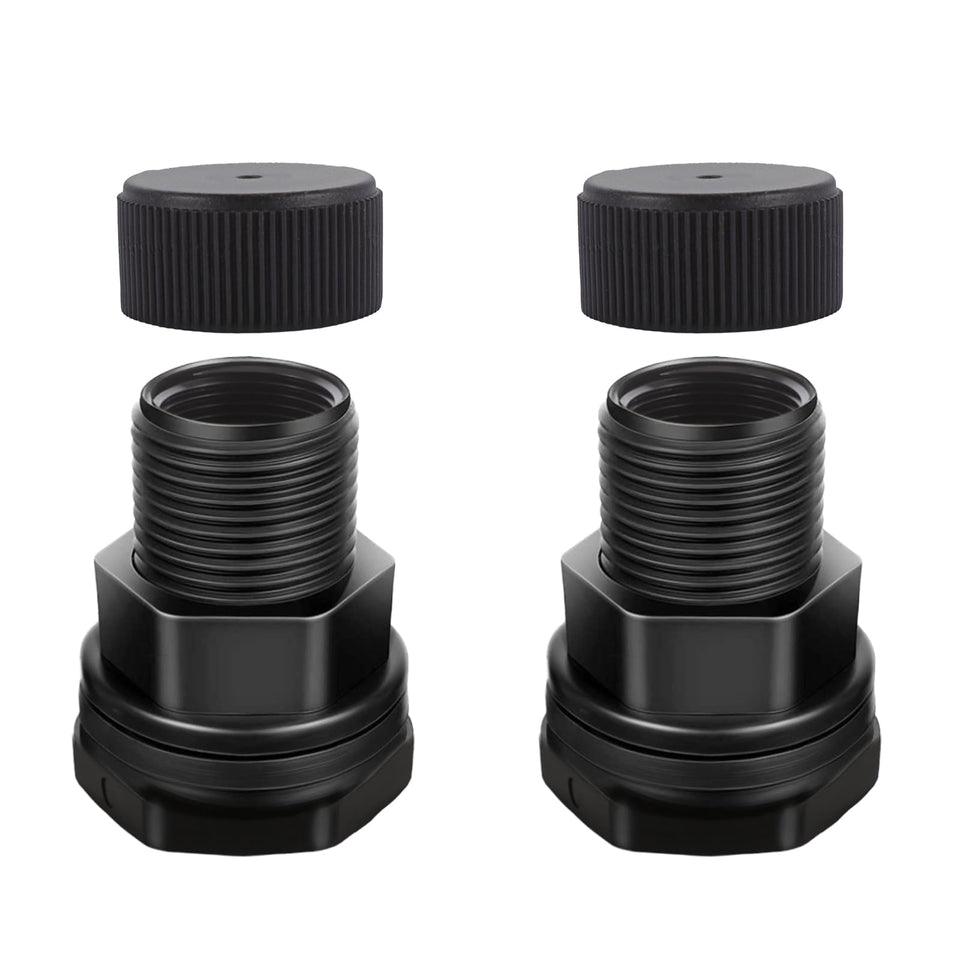 SNUTUYA bulkhead fittings 6-pack for leak-free rain barrel connections.