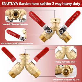 SNUTUYA full-flow ball valve close-up showing minimal resistance.