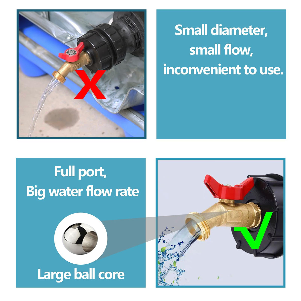 SNUTUYA garden hose quick-connect enables outdoor watering.