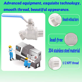 SNUTUYA heavy-duty stainless steel body withstands outdoor irrigation tasks