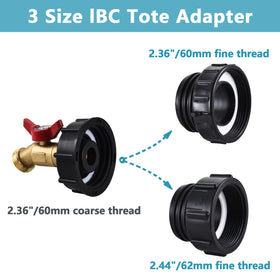 SNUTUYA 2-inch coarse-thread adapter for quick hose setup.