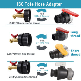 SNUTUYA 2-inch fine-thread adapter offers precise hose fit.