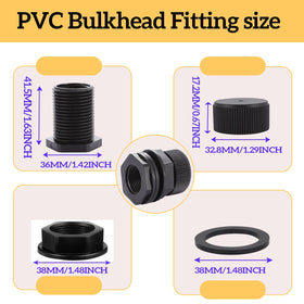 SNUTUYA leak-proof bulkhead with washers minimizes drips and maintenance.
