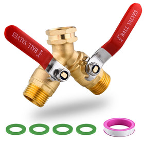SNUTUYA solid brass garden hose splitter with full-flow design for efficient watering.