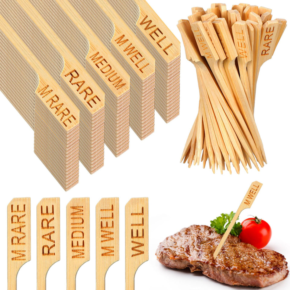 Soaoo bamboo temperature pick rare marker for precise doneness on BBQs