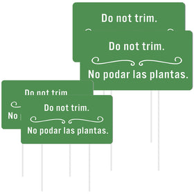 Soaoo bilingual yard sign 6.2x3.3 inches, durable for garden labeling
