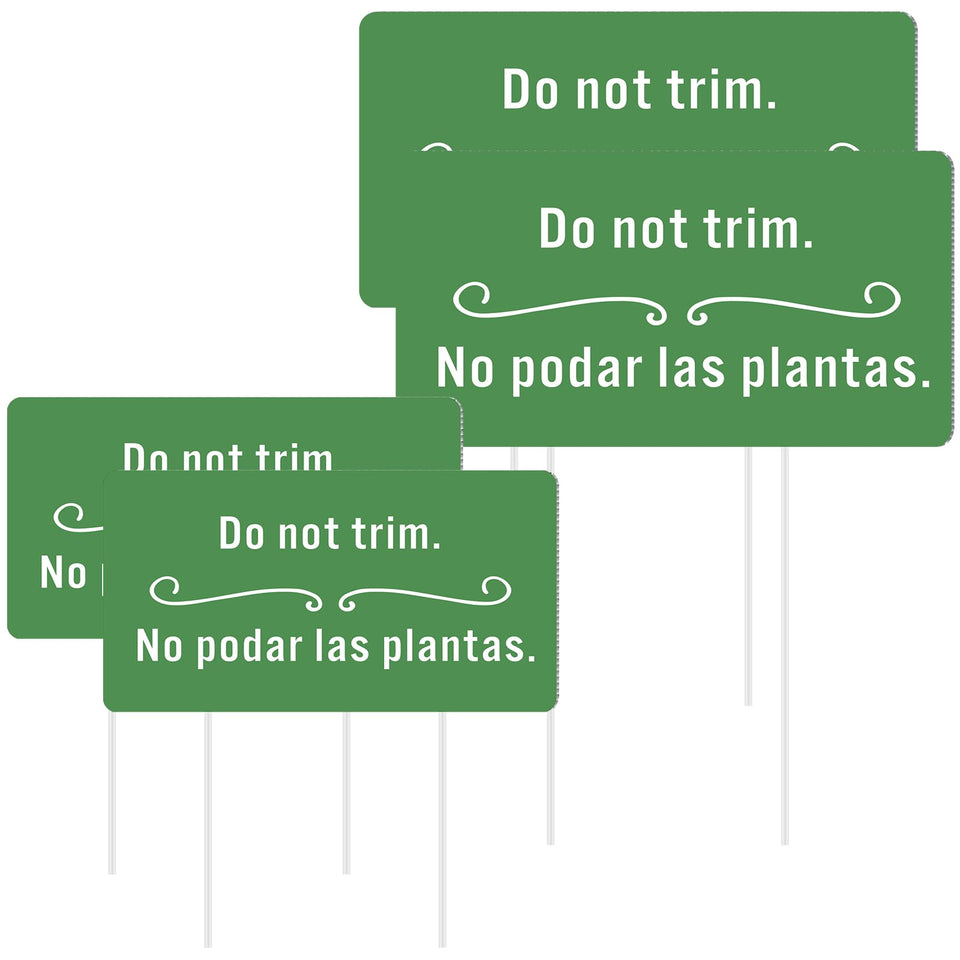 Soaoo bilingual yard sign 6.2x3.3 inches, durable for garden labeling