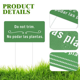 Soaoo bilingual yard sign 9.2x4.9 inches, clear outdoor visibility