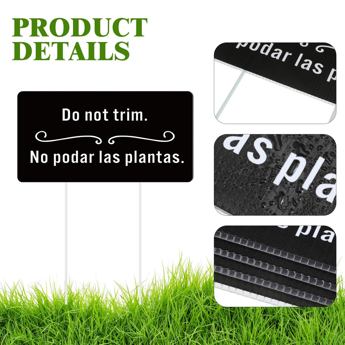 Soaoo bilingual yard sign English Spanish for bilingual labeling convenience.