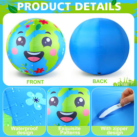 Soaoo blue-green earth day decor suitable for schools and homes
