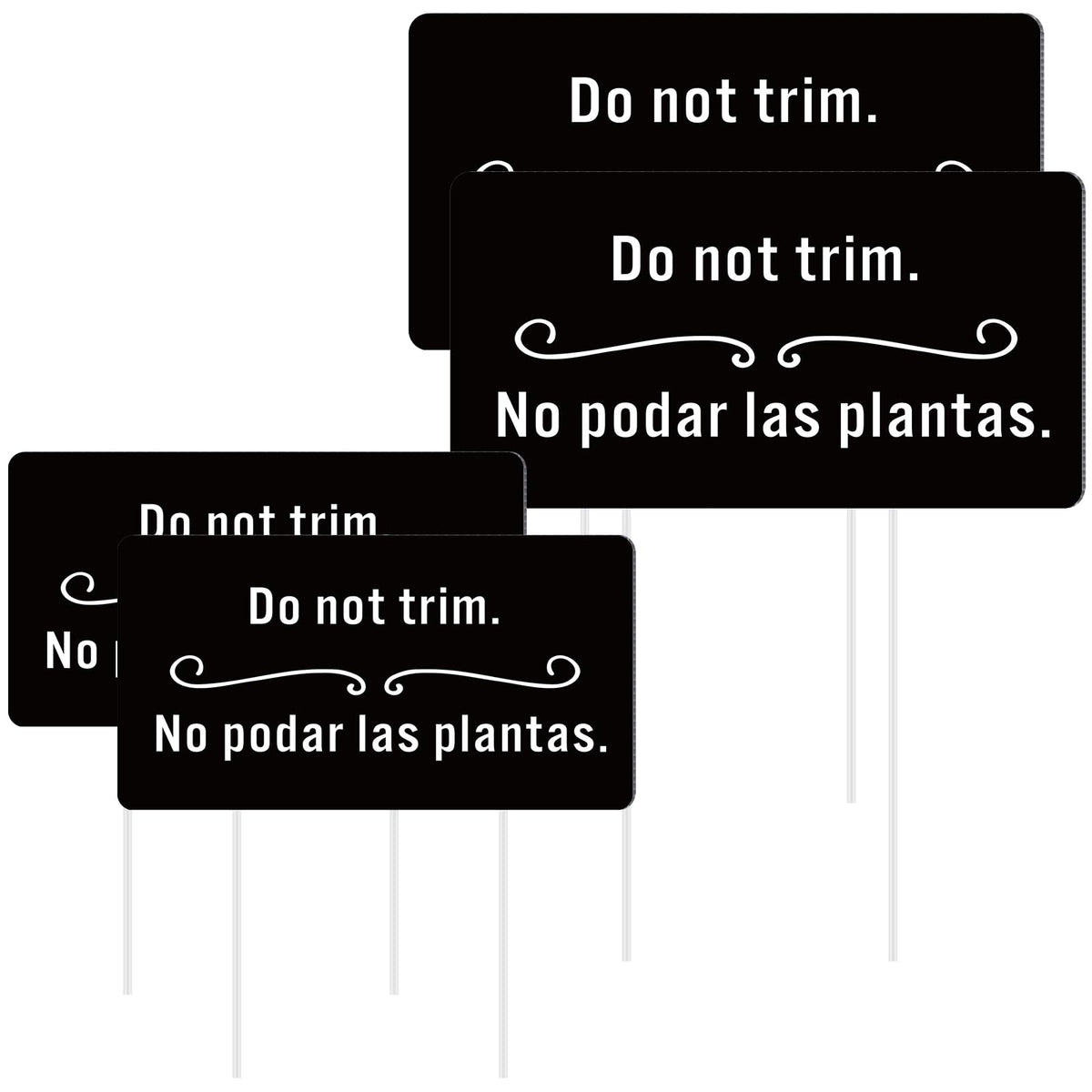 Soaoo do-not-trim yard sign 6.2x3.3 inches with stakes, lightweight and easy to place.