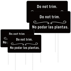 Soaoo do-not-trim yard sign 6.2x3.3 inches with stakes, lightweight and easy to place.