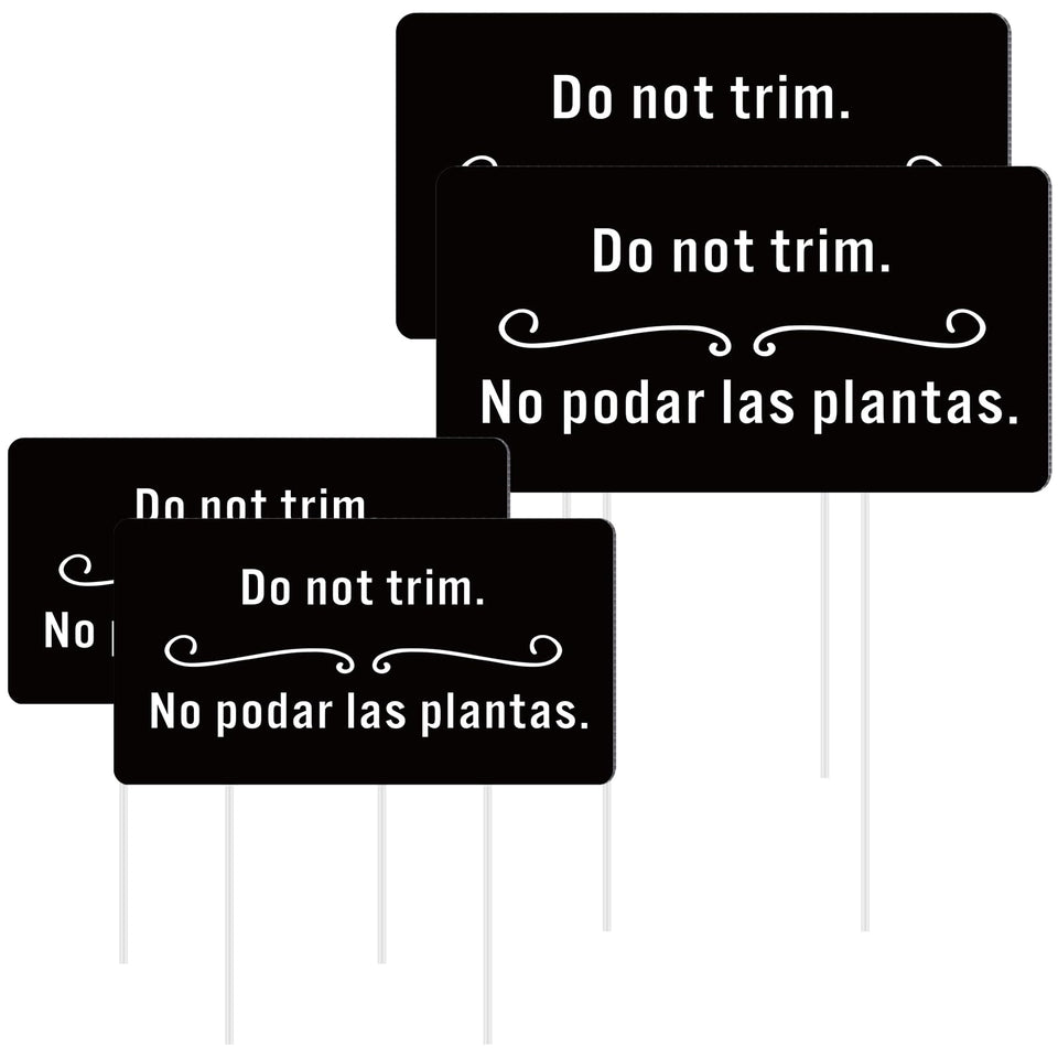 Soaoo do-not-trim yard sign 6.2x3.3 inches with stakes, lightweight and easy to place.